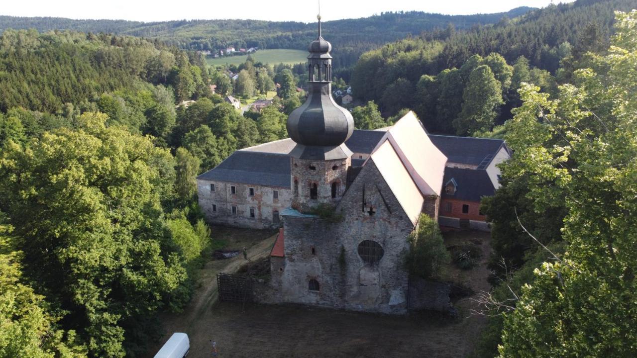 Maringotka Na Samote Na Kozi Farme Hotel Pobezovice ภายนอก รูปภาพ